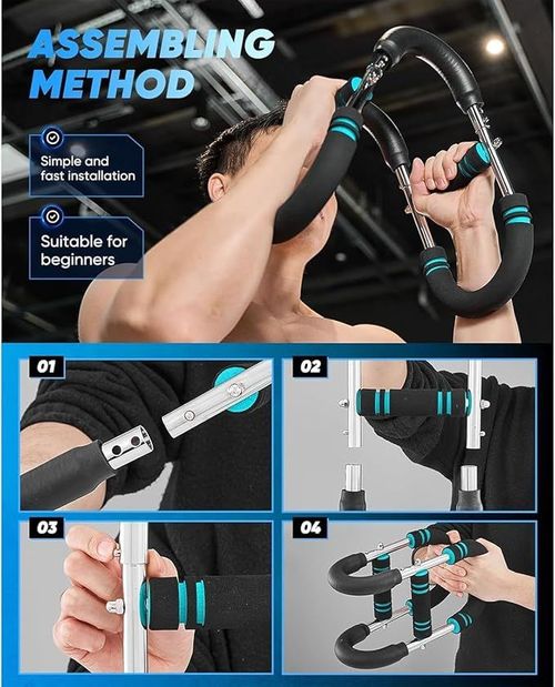 Saker Twister Arm Trainer, 40-100lb Adjustable Chest Workout Equipment, Arm Trainer, Twister Arm Trainer, Portable Power Twister Bar, Detachable Design Fitness Anywhere