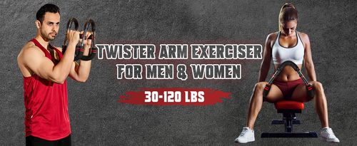 Saker Twister Arm Trainer, 40-100lb Adjustable Chest Workout Equipment, Arm Trainer, Twister Arm Trainer, Portable Power Twister Bar, Detachable Design Fitness Anywhere