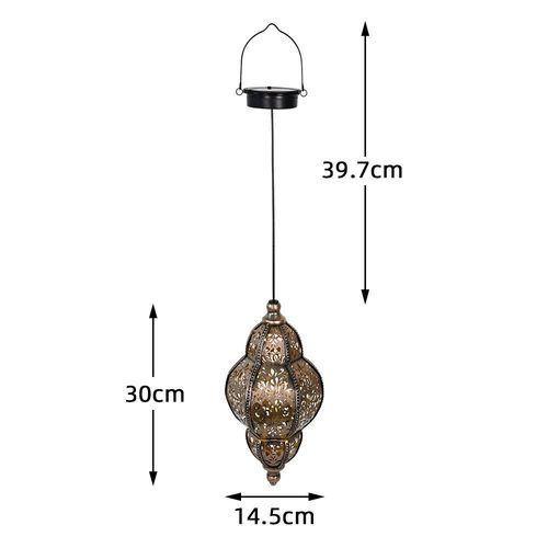 Solar-Powered Baroque Garden Chandelier – Waterproof Hollow Iron Lantern for Outdoor Decoration | Elegant European-Style Lighting | Auto On Off   Energy Savin