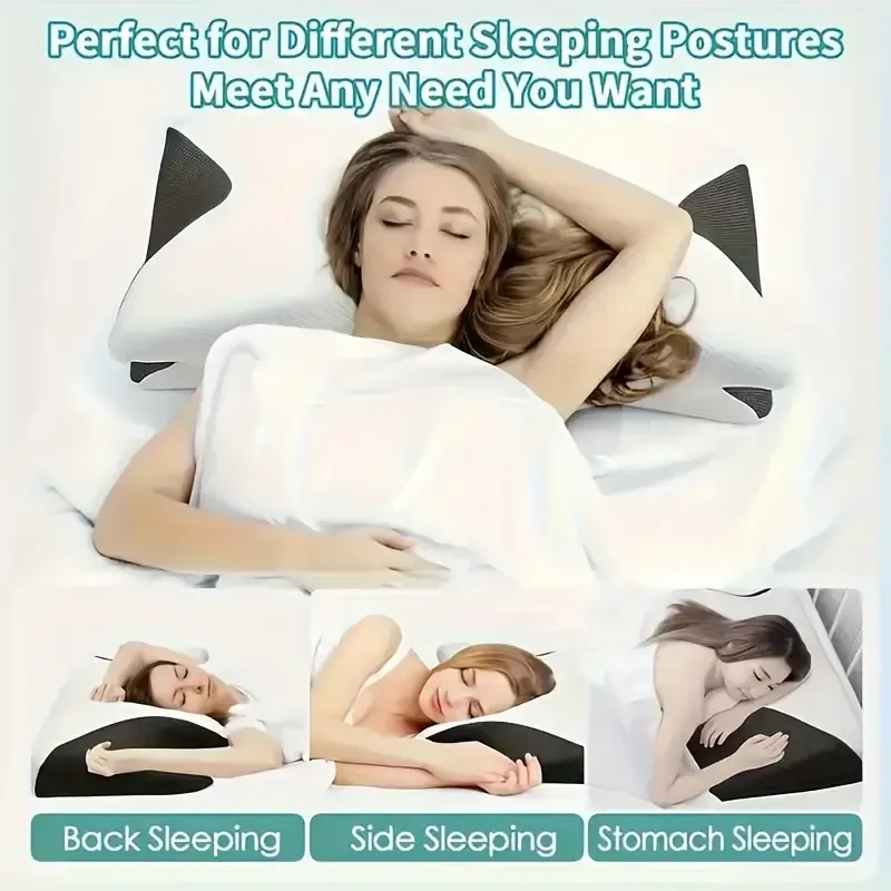 Pillow, Ergonomic Neck Neck Pillow, Sleep Relaxing Neck Pillow, New Memory Pillow Slow Rebound Neck Pillow, Back And Side Sleeper Bedding, Pregnancy Pillow, Sleeping Pillow, Gift for Elderly Parents, Pillows for Sleeping On