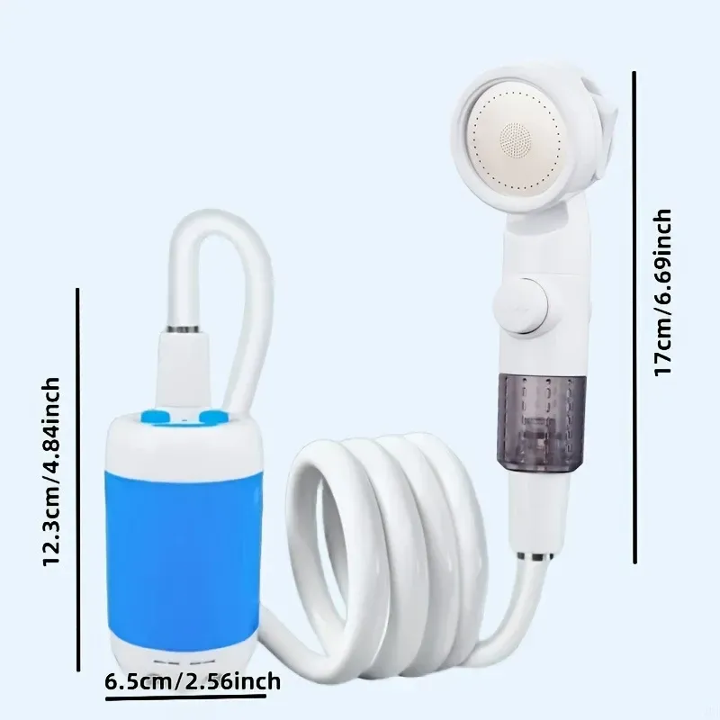 Portable | Rechargeable  Rechargeable Electric Shower Pump, 1 Portable Watering System | Camping Shower, Outdoor Shower, Suitable for Hiking And Climbing Bathing, Car And Motorcycle Cleaning, Beach Camping Bathing, Crop Watering, Pet Bathing, Holiday Gardening Watering