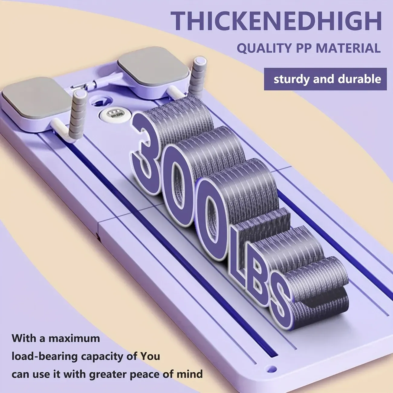 5-In-1 Pilates Board 5-In-1 Multifunctional Pilates Board - Foldable, Portable Pilates Reformer Machine for Home Workout - Purple