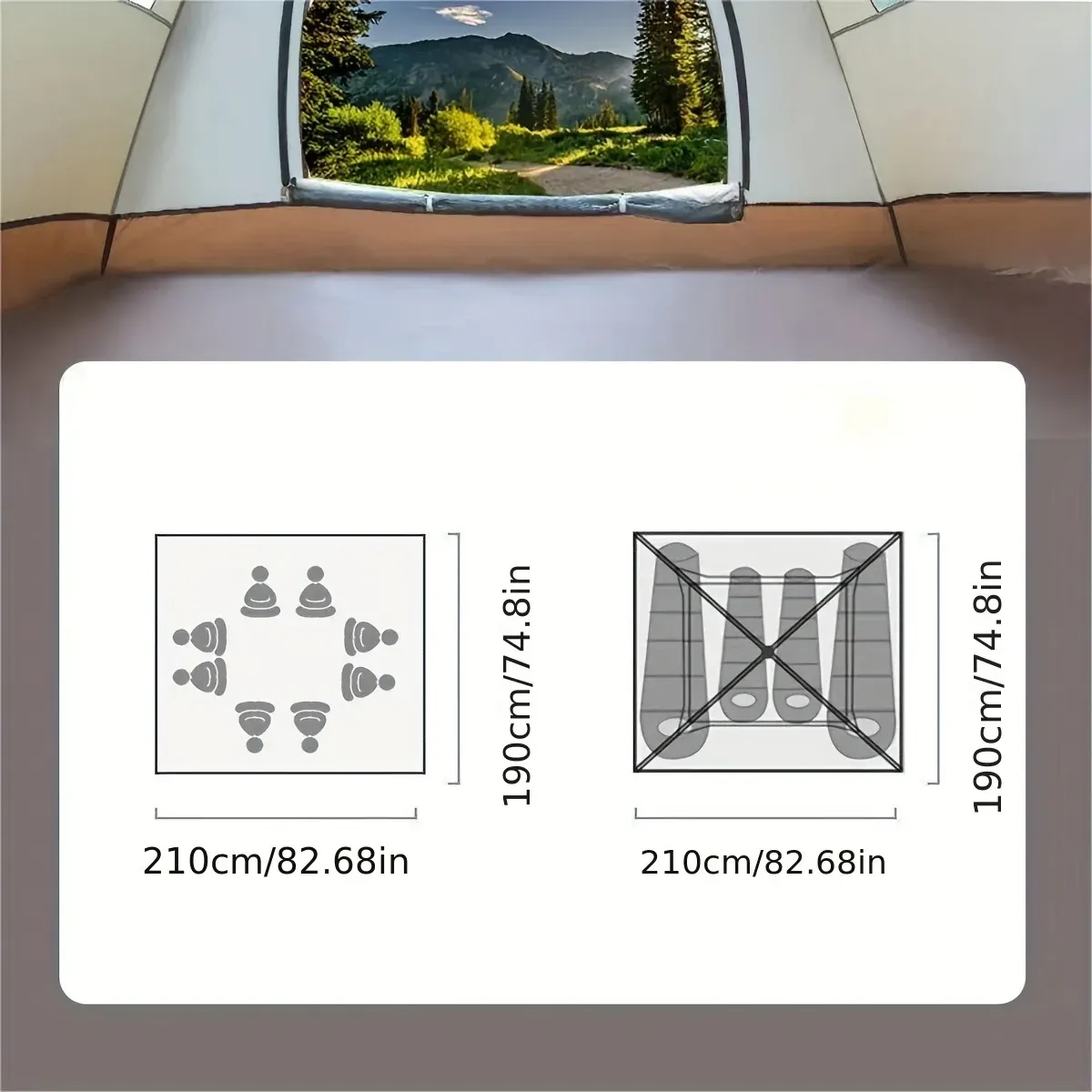 Automatic Quick-opening Tent Outdoor Self-driving Travel Camping Tent Automatic Quick-open Tent Rainproof Sunshine-proof Tent Fishing Beach Sunshine Shelter 2-3Person Portable Fishing Hiking