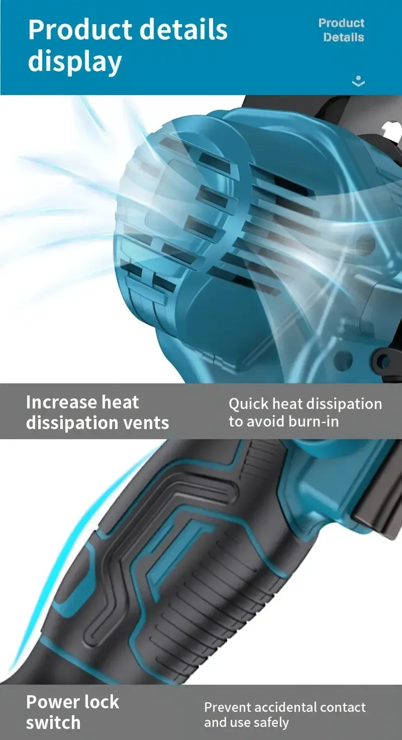 Mini Cordless Chainsaw - Lightweight, Portable, Rechargeable Battery | Safe Trimming for Tree Branches, Courtyard, Household, Garden, Gifts for Men