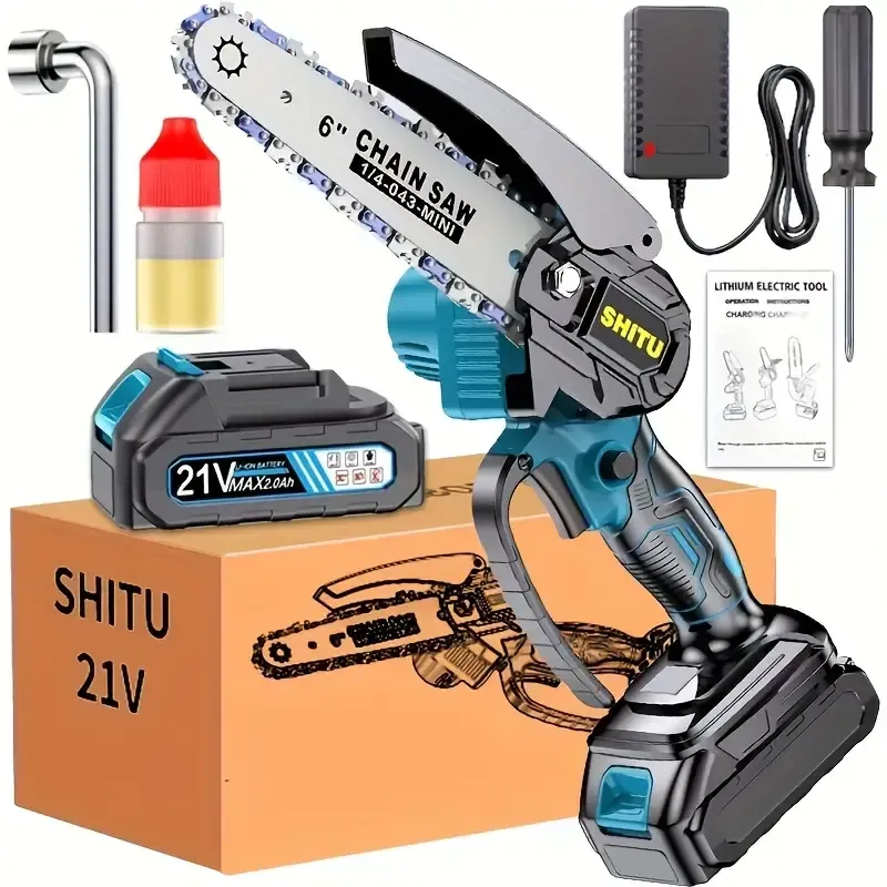 Mini Cordless Chainsaw - Lightweight, Portable, Rechargeable Battery | Safe Trimming for Tree Branches, Courtyard, Household, Garden, Gifts for Men