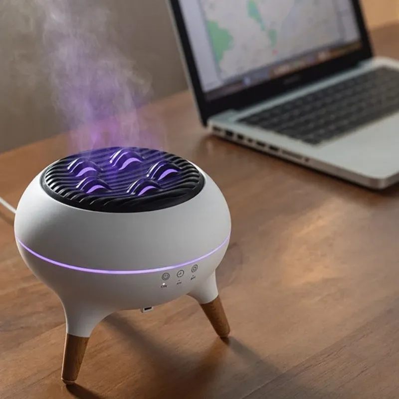 Circle Mist Flame Dynamic Diffuser, Essential Oil Diffuser, Dynamic Spray Volcano Humidifier with 2 Mist Mode, with Remote Control and Auto-Off Function for Bedroom Home Office