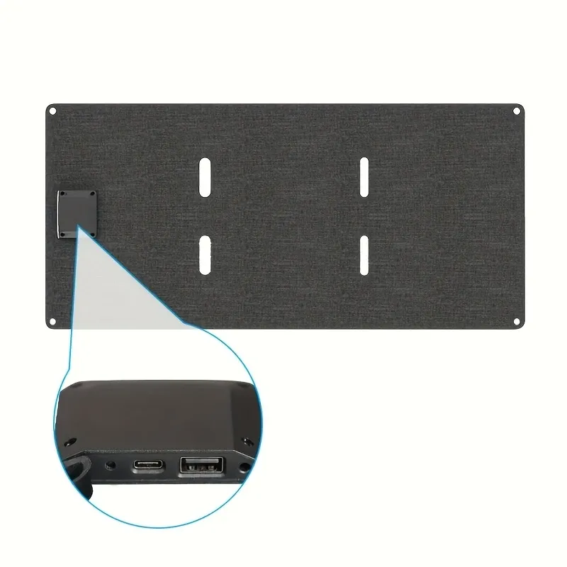 30W Portable Folding Solar Panel Charger, Dual USB A&USB C, High-Efficiency Single Crystal Silicon, Removable Photovoltaic Module, Solar-Powered Charging for Phones & Devices