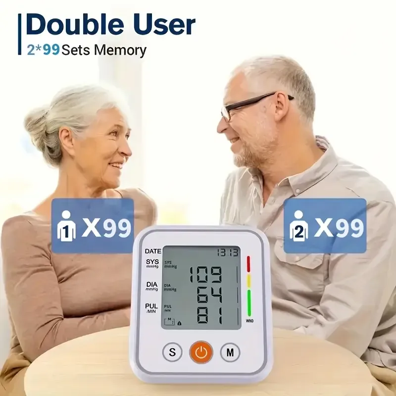 B01 Arm -type Blood Pressure Meter, Fully Automatic Blood Pressure Meter, Digital LED Display, Simple Operation, Cuffs Can Be Adjusted, Suitable For Family High And Low Blood Pressure, Arrhythmia Test, Elderly Health Guards.