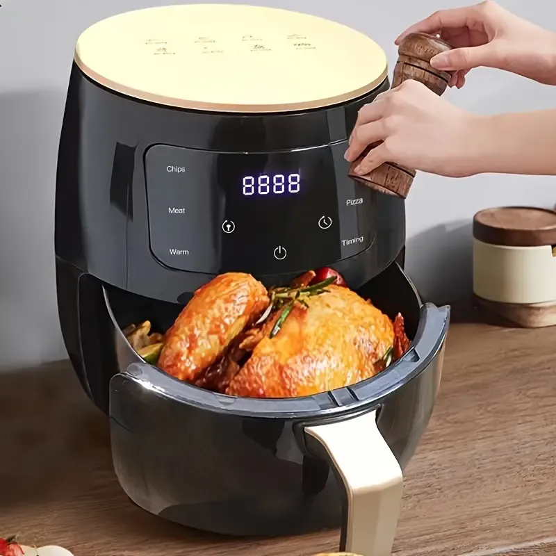 Large Capacity Air Fryer Plus - Fully Automatic Multi-Functional Touch Screen French Fries Machine with Easy Cooking Presets, Healthy Oil-Free Cooking, and Space-Saving Design for Home Kitchen