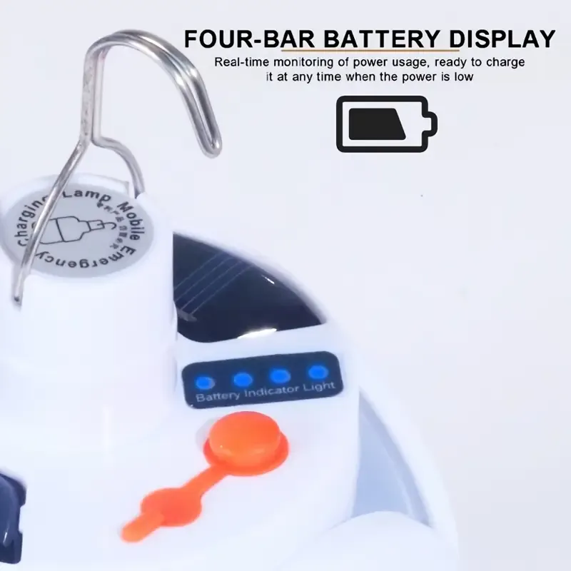 2 Packs Solar-Powered LED Football Light  - 5- Sided Brightness for Camping, Hiking & Emergency! Rechargeable   Foldable Outdoor Light