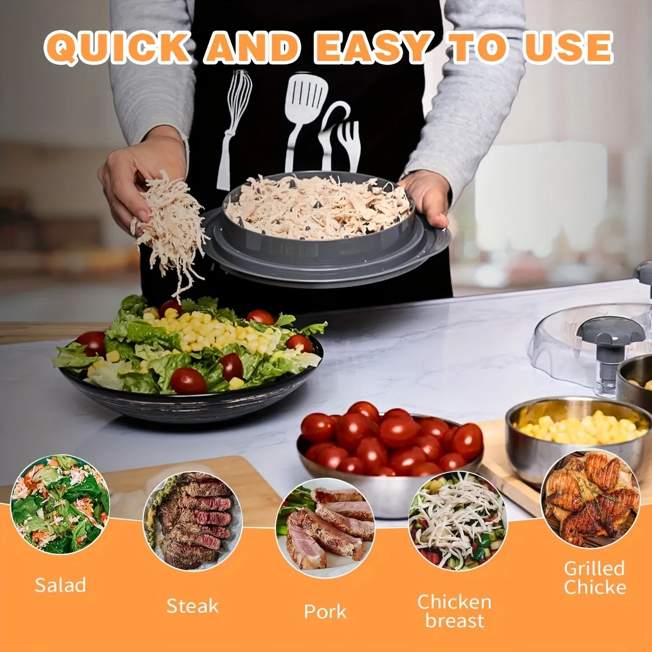 2-in-1 Silicone Chicken Chopper & Scraper – Effortless Meat & Veggie Prep in Seconds! BPA-Free, Easy Clean, Dishwasher Safe – Perfect for Home Kitchens!