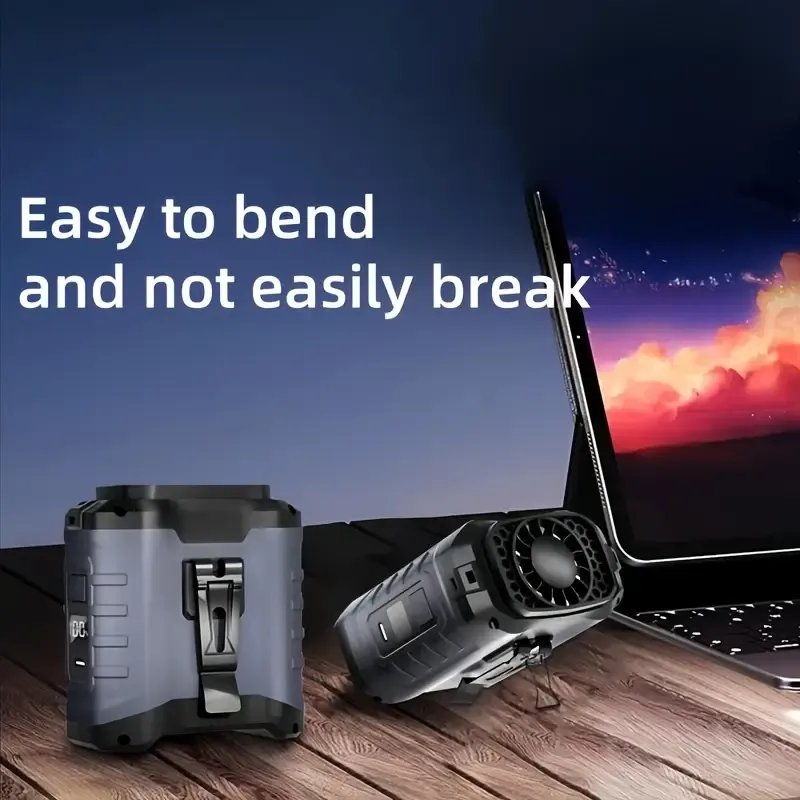 2025 pocket shirt fan, portable waist clip body fan, USB-C rechargeable, 5 adjustable gears, personal wearable 1-4h high power outdoor fan, more than 5 hours of battery life, compact belt fan, suitable for construction sites, portable fan for outdoor use