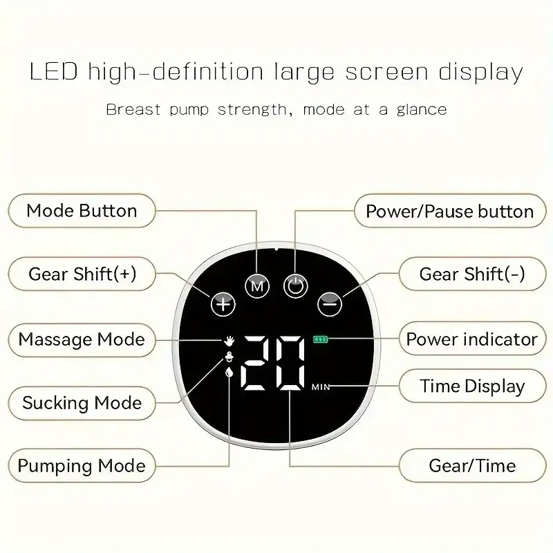 CHANG KUN Electric Wearable Breast Pump, Low-Noise And Painless Hands Free Electric Breast Pump With 3 Mode & 9 Levels, 6.09oz Large capacity, built-in rechargeable lithium battery, Painless Breastfeeding Breast Pump Can Be Worn In-Bra