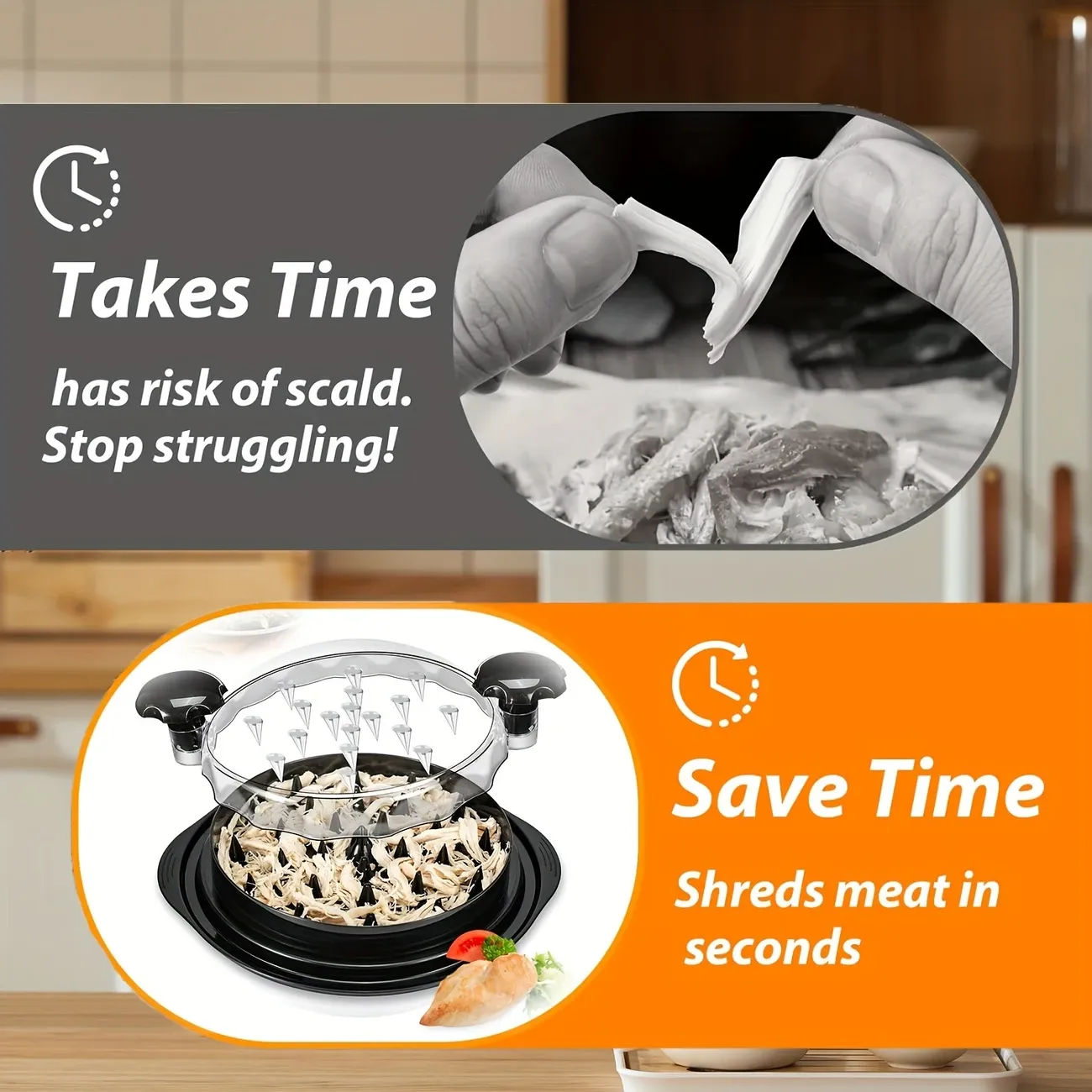 2-in-1 Silicone Chicken Chopper & Scraper – Effortless Meat & Veggie Prep in Seconds! BPA-Free, Easy Clean, Dishwasher Safe – Perfect for Home Kitchens!