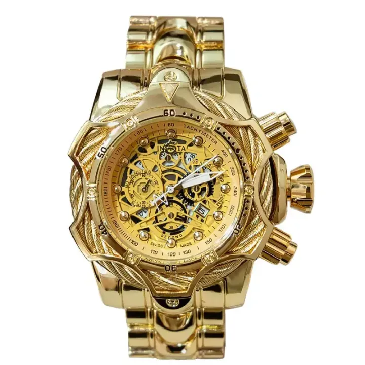 👍Father's Day 50% OFF - 👑Golden Watch - Large Dial Steel Belt Sports Quartz Watch