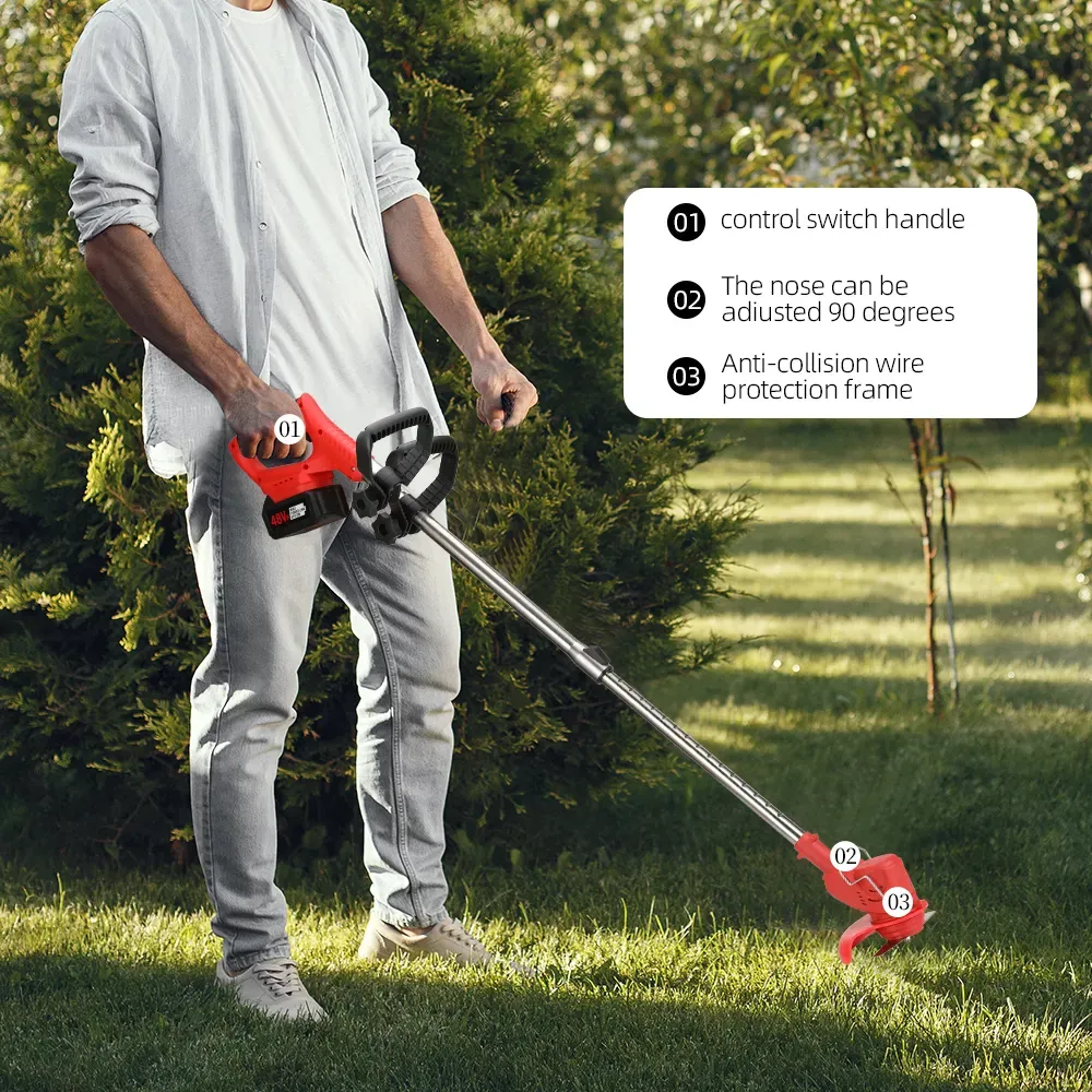 Multi Function Household Rechargeable Mower Lithium Lawn Mower Grass Trimmer Electric String Cordless Grass Cutting Machine