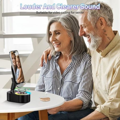 💥This Week's Special Price🔥2025 Upgraded Cell Phone Stand with Induction Speaker Power Bank Atmosphere Light
