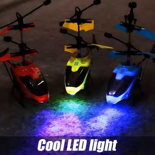 Mini Remote Control LED Helicopter Gesture Sensor Electric Powered Infrared Flying Machine Plastic RC Aircraft Toys