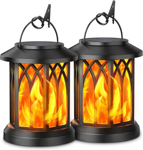 🏆Flash Sale⚡ 50K+ SOLD! Almost Gone-💥✨🔥 Upgraded Flickering Flame Solar Lantern Outdoor Waterproof Light
