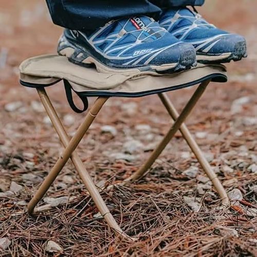 HOT SALE🔥 Portable Stool for Mountaineering and Hiking, Foldable Stool with Carrying Bag,Two colors randomly selected
