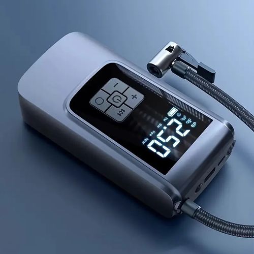 Portable Car Inflator Pump with LED Light - USB Rechargeable, Digital Display, 18650 Lithium Battery, Air Compressor for Cars, Motorcycles, and Bicycle Tires, Bike Tire Inflator|Modern Car Accessory|Digital Display Featur