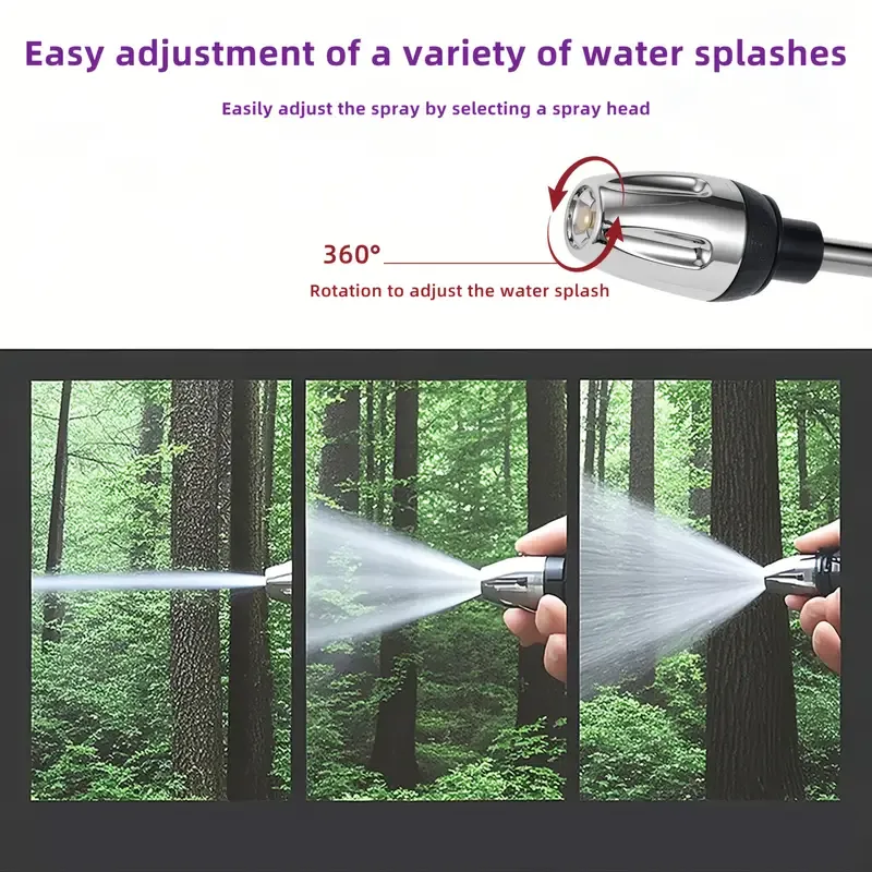 High-Pressure Car Cleaning Water Gun, Garden Hose Nozzle, Watering Hose Sprayer, Home Cleaning Tool, Long Handle Spray Gun, Plastic Materia