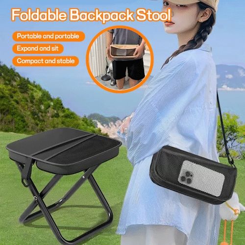 HOT SALE🔥 Portable Stool for Mountaineering and Hiking, Foldable Stool with Carrying Bag,Two colors randomly selected