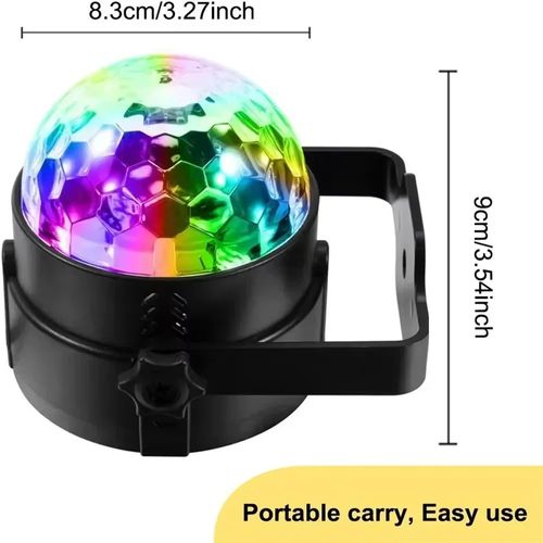 Disco Strobe Light with Remote Control Party Light Crystal Magic Ball RGB Stage Light