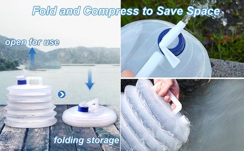 Outdoor Picnic Hiking Camping Car Portable Accessories Folding Bucket Folding Water Tank with Tap
