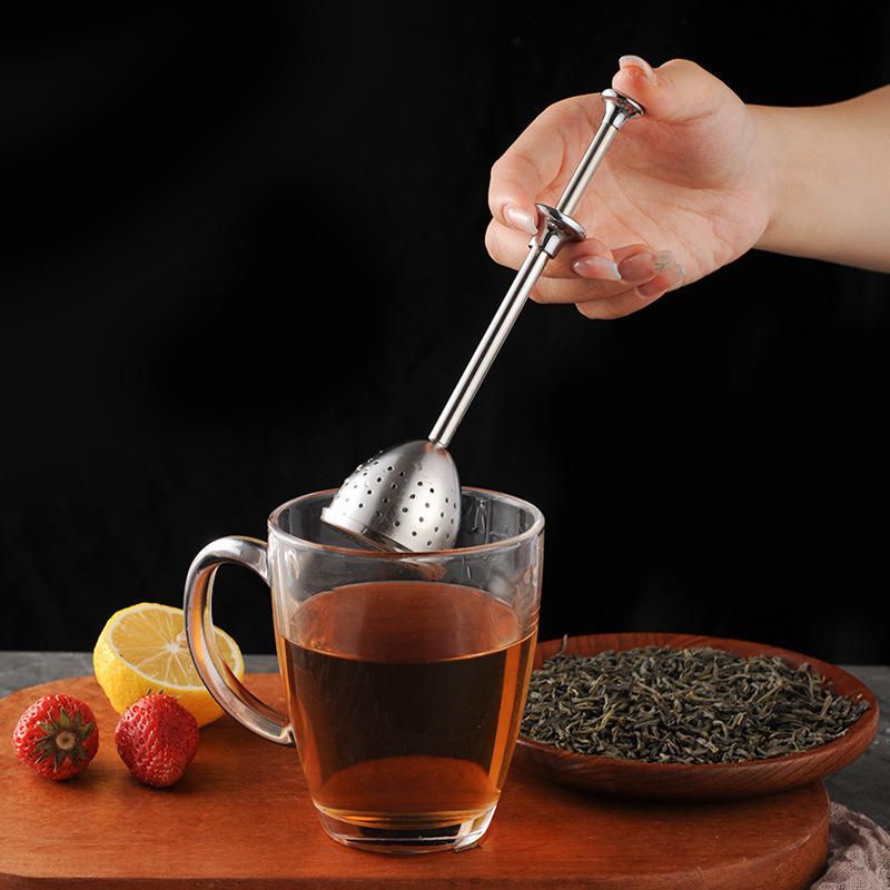 Portable Fine Mesh Tea Diffuser Filter Stainless Steel Twisted Tea Ball Infuser Loose Leaf Tea Infuser