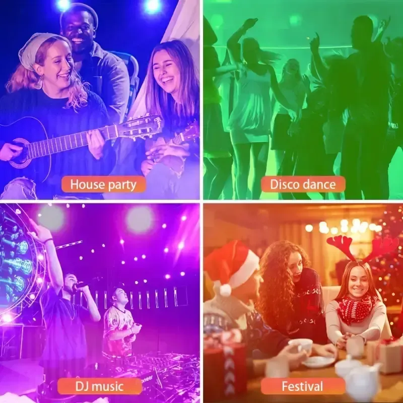Dj Disco Lights Strobe Stage Light Laser LED Sound Activated Remote Control for Party Wedding Event Show