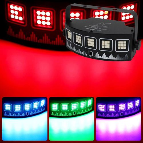Dj Disco Lights Strobe Stage Light Laser LED Sound Activated Remote Control for Party Wedding Event Show