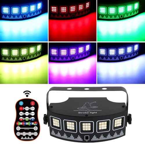 Dj Disco Lights Strobe Stage Light Laser LED Sound Activated Remote Control for Party Wedding Event Show