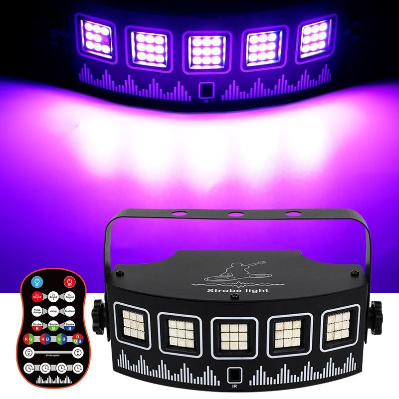 Dj Disco Lights Strobe Stage Light Laser LED Sound Activated Remote Control for Party Wedding Event Show