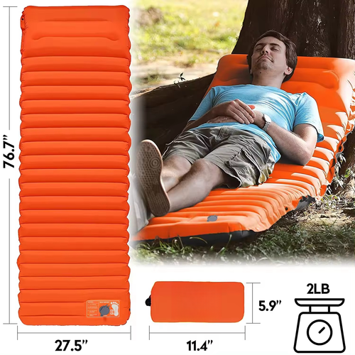 Camping ultra-light sleeping mat bed 190*70*10cm portable waterproof air cushion camping mat with pillow