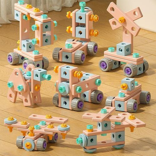 DIY Montessori Educational Toys for Children: Hippo Tool Assembly Set with Electric Drill Early Learning Building Kit
