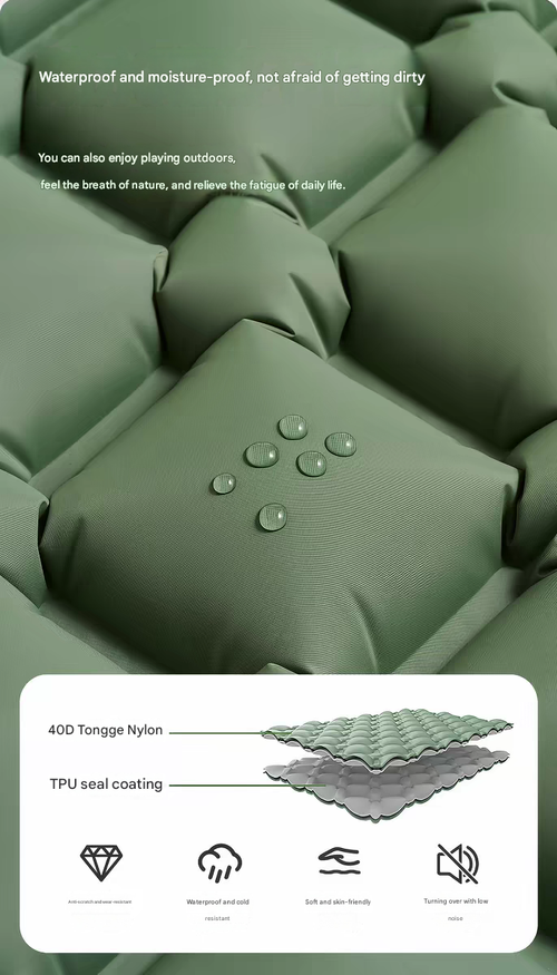 Outdoor camping trael automatic inflatable sleeping mat ultra-light inflatable camping mattress