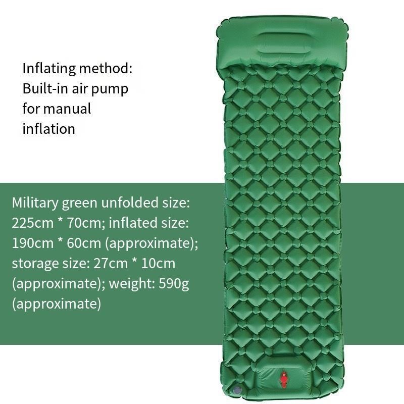 Outdoor camping trael automatic inflatable sleeping mat ultra-light inflatable camping mattress