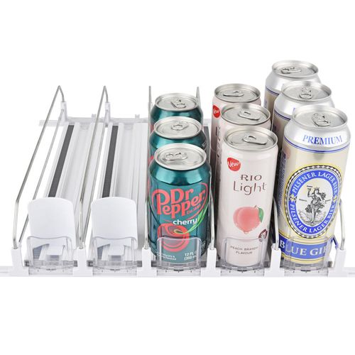 Refrigerator beverage automatic pusher