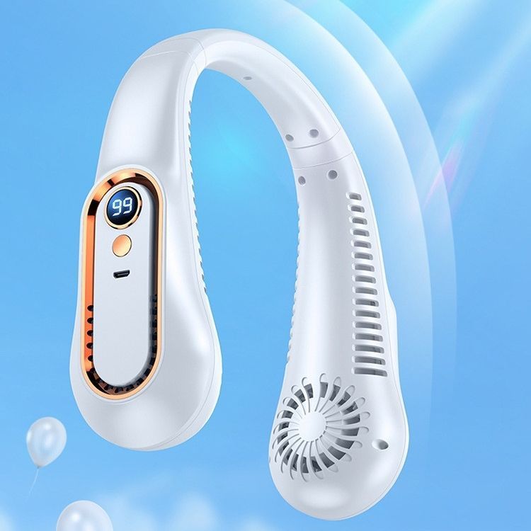 Neck hanging fan outdoor camping wearable USB charging bladeless portable charging fan