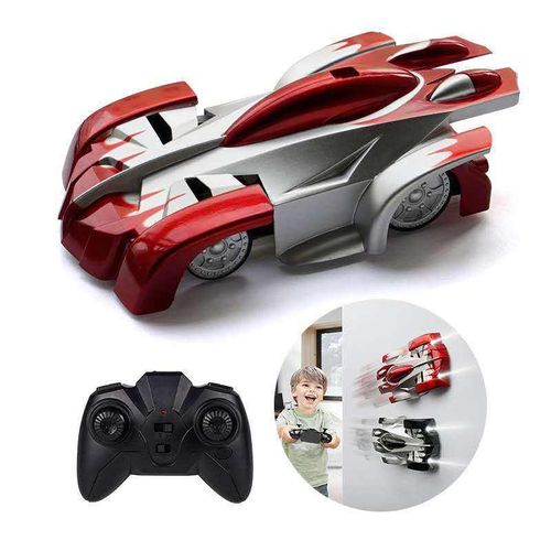 Wall climbing remote control racing car