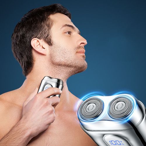Magnetic three-blade head full-body washable portable car razor