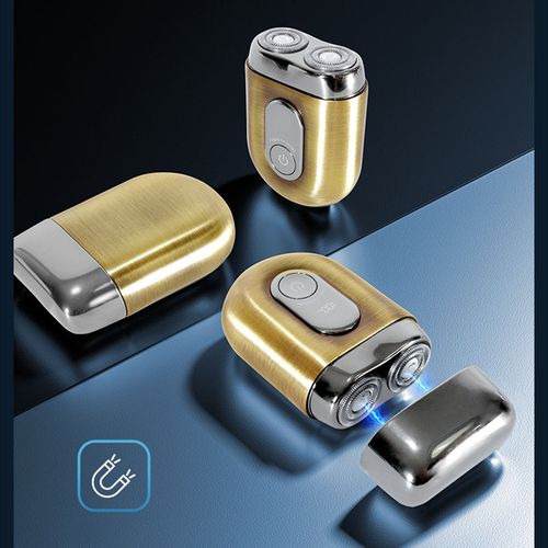Magnetic three-blade head full-body washable portable car razor