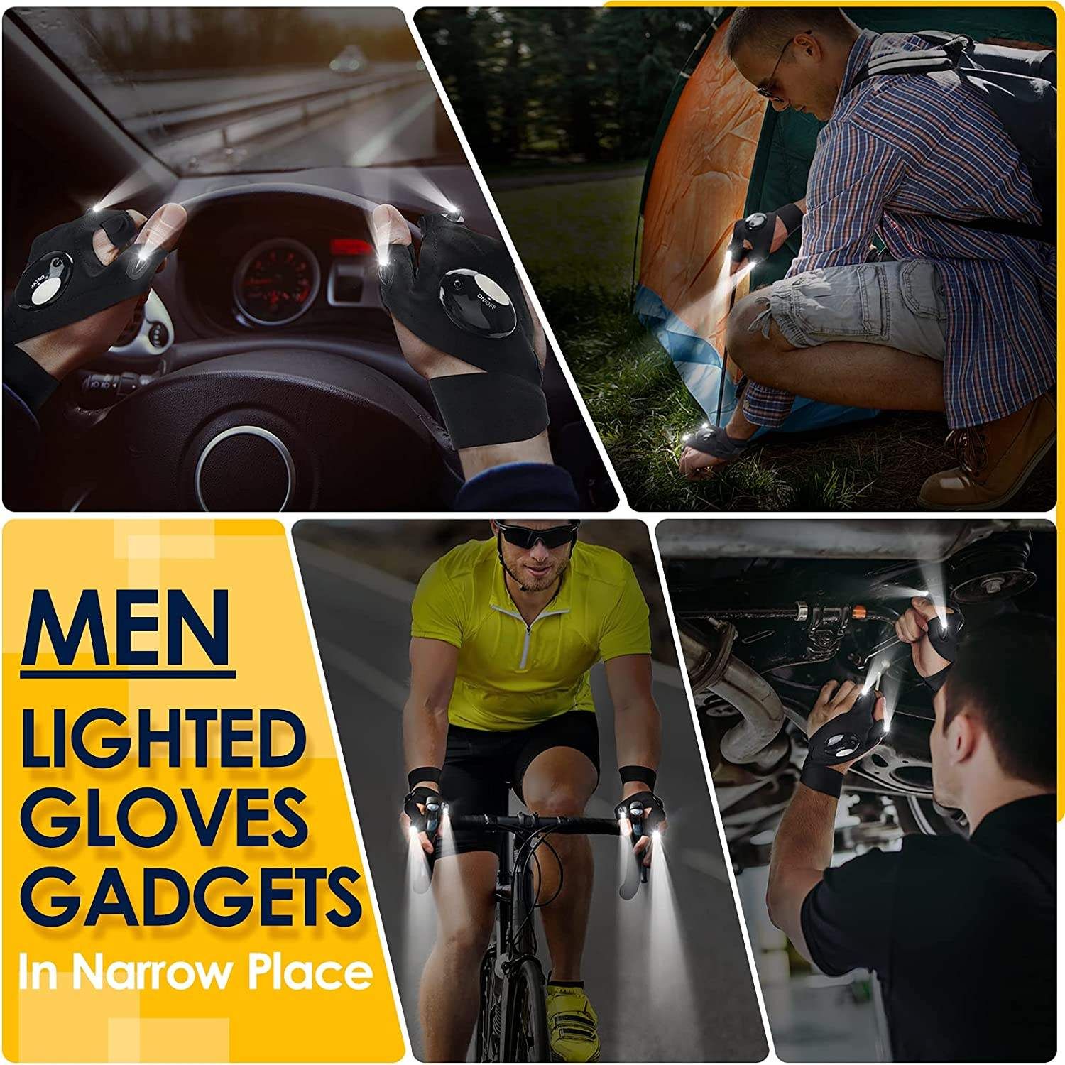 LEDLight Repair night and night fishing gloves