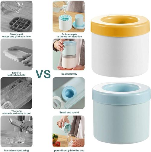 Food-grade silicone ice cube buckets, press ice maker cups