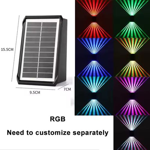 Bestselling solar 4Led 6Led outdoor up and down waterproof balcony courtyard landscape Villa garden decorative light outdoor wall lamp
