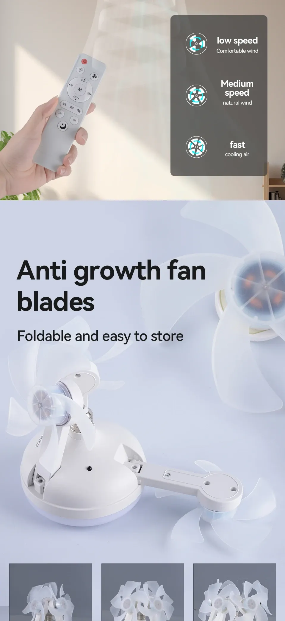 2-in-1 hanging fan light