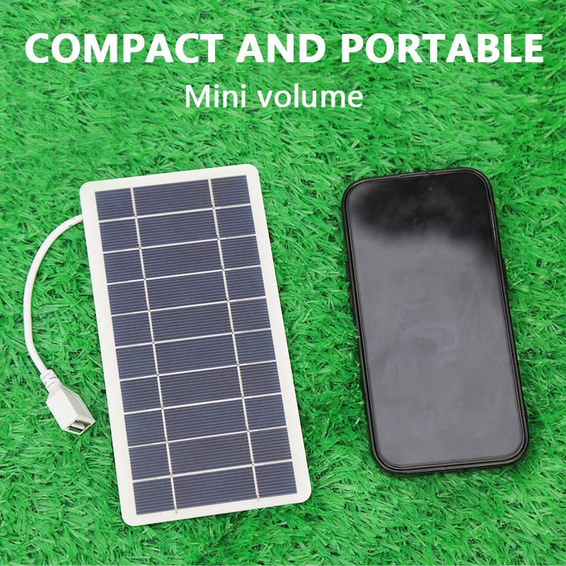 Hot selling portable mini 2W 5v flexible USB solar panel waterproof mobile phone battery charger