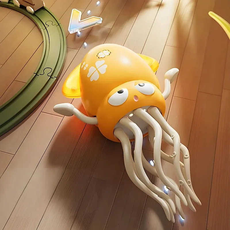 ZG New Product Rechargeable Electric Walking Squid Cuttlefish Toy Intelligence Light Music Sensing Feature Made Durable Plastic