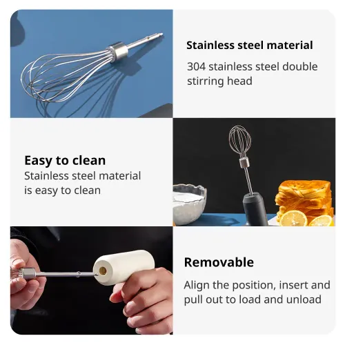 Cordless Electric Food Mixer Portable 3 Speed ​​Egg Beater Baking Dough Cake Cream Mixer Kitchen Tools